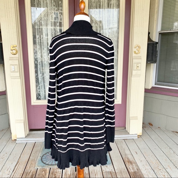 White House Black Market Long Striped Cardigan - Picture 6 of 8
